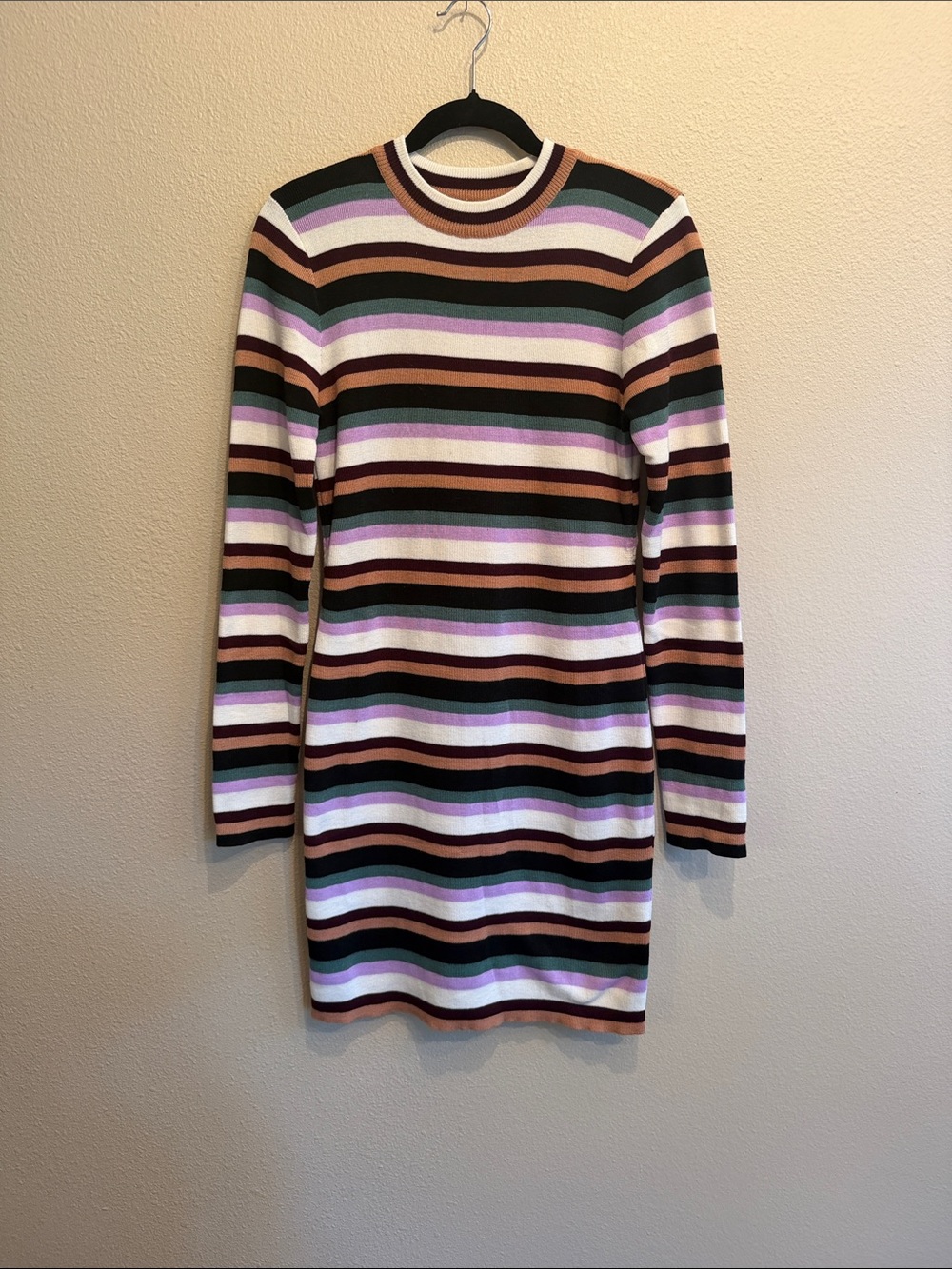 NWOT Vici Striped Long Sleeve Knit Dress